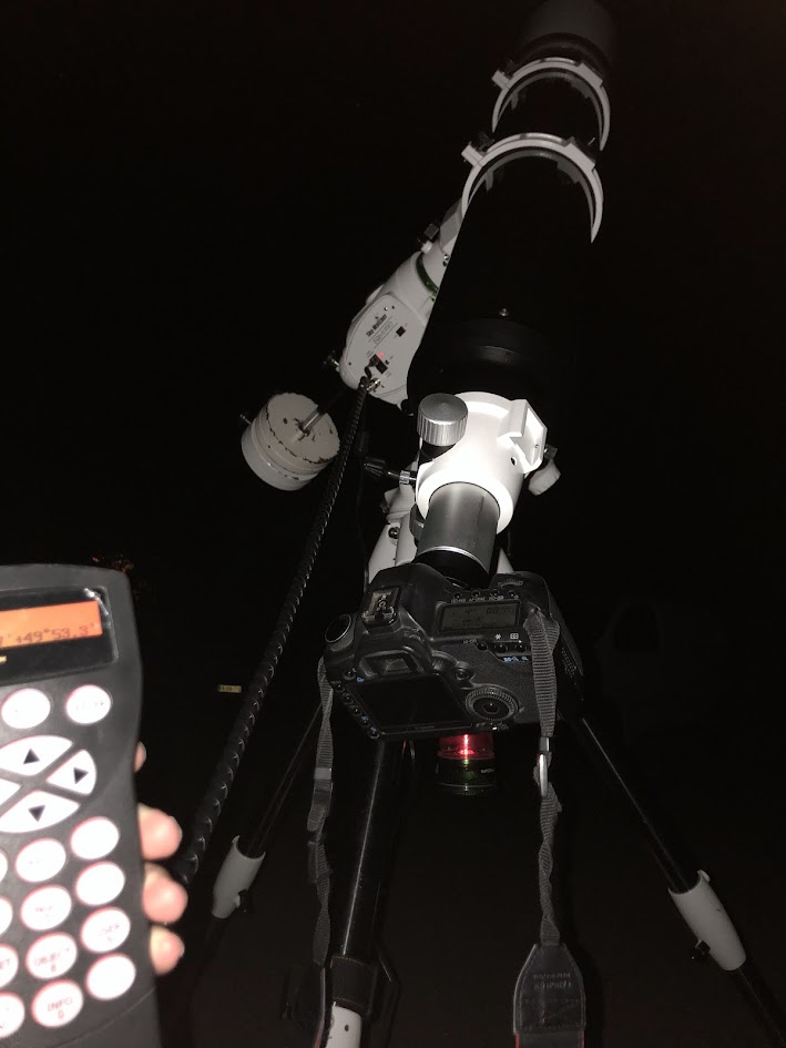Telescope under the night sky